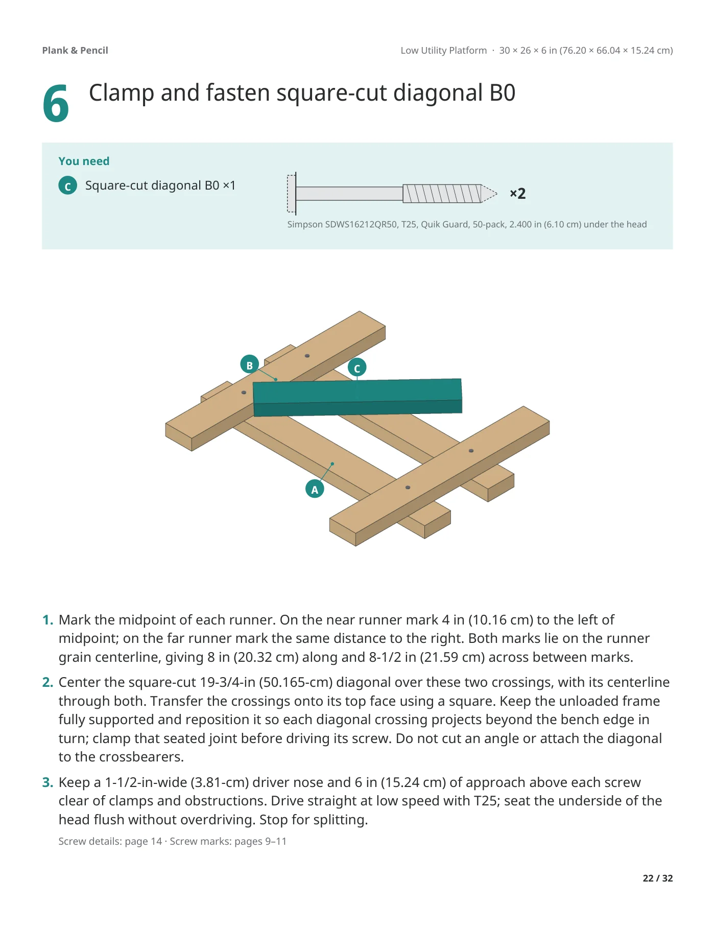Page 22 of the Low Utility Platform manual
