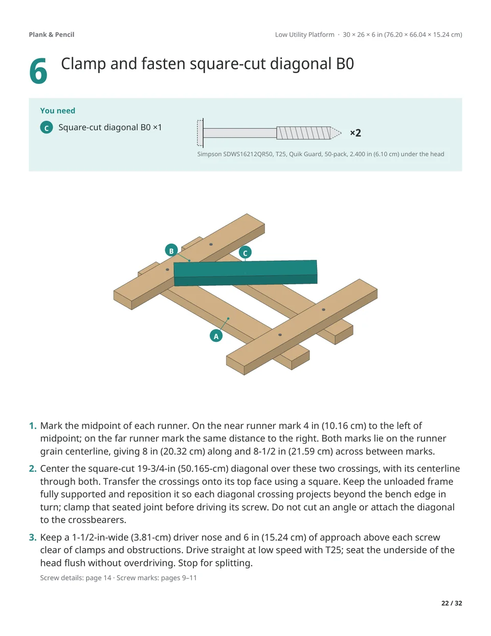 Page 22 of the Low Utility Platform manual